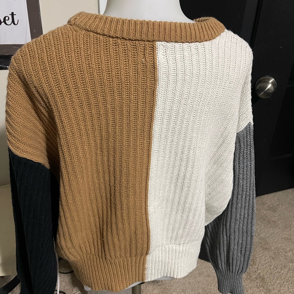 A New Day women's Crewneck Sweater - Tan, White, Gray, Black - Picture 5 of 5